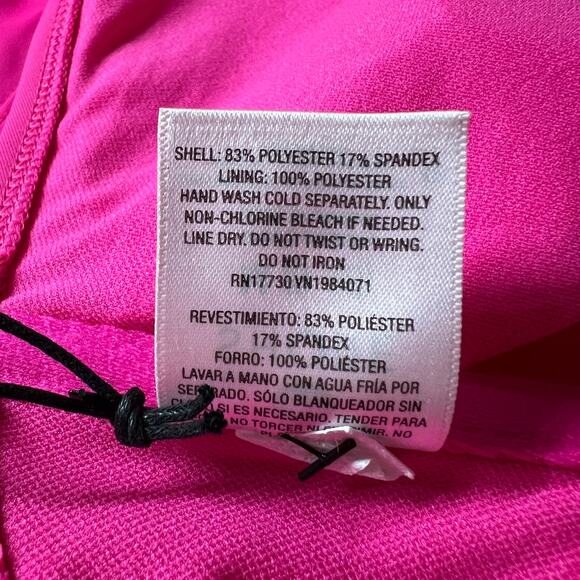 Shade & Shore Women's Hot Pink Strappy Halter Bikini Top - Size Small - NWT - Picture 6 of 8